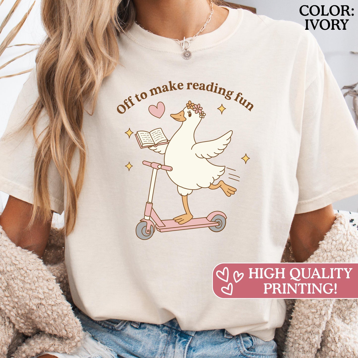 Comfort Colors Reading Teacher Literacy Squad Book Lover School Librarian Tee (4)