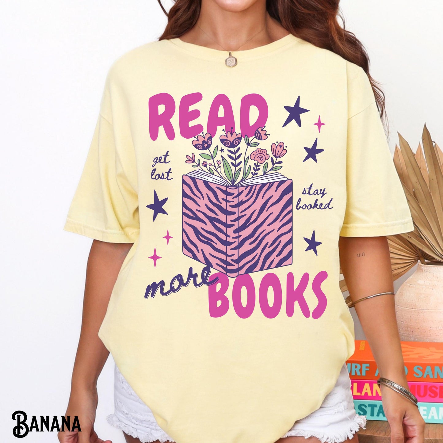 Comfort Colors Bookish Teacher Tee Read More Books Boho Floral Reading Literature Language Arts Ela Literacy (5)