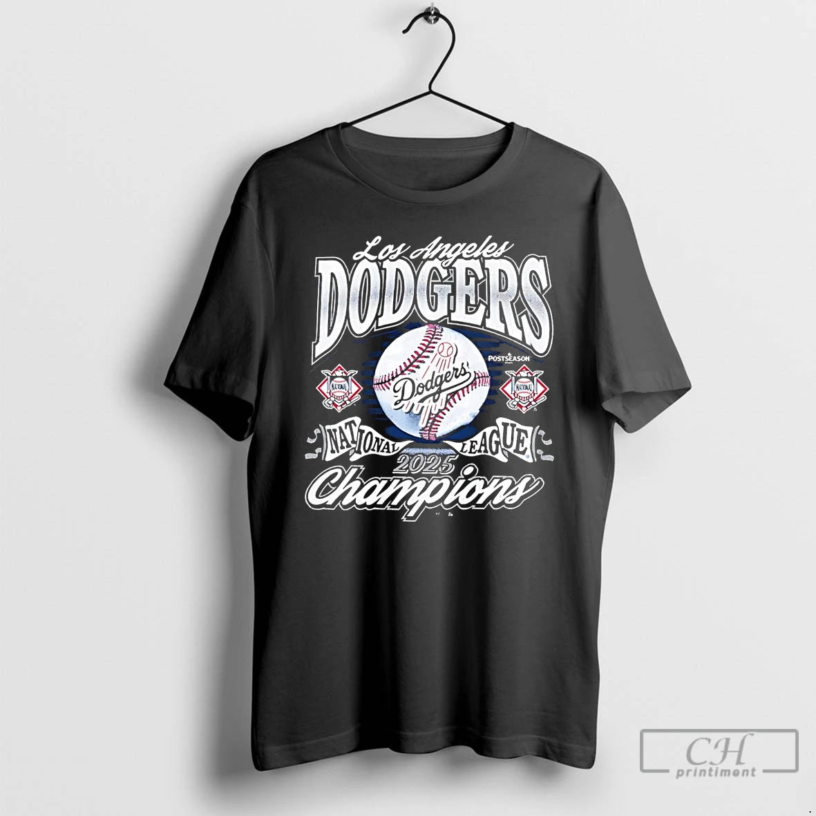 Classic 2025 National League Champions Los Angeles Dodgers T Shirts