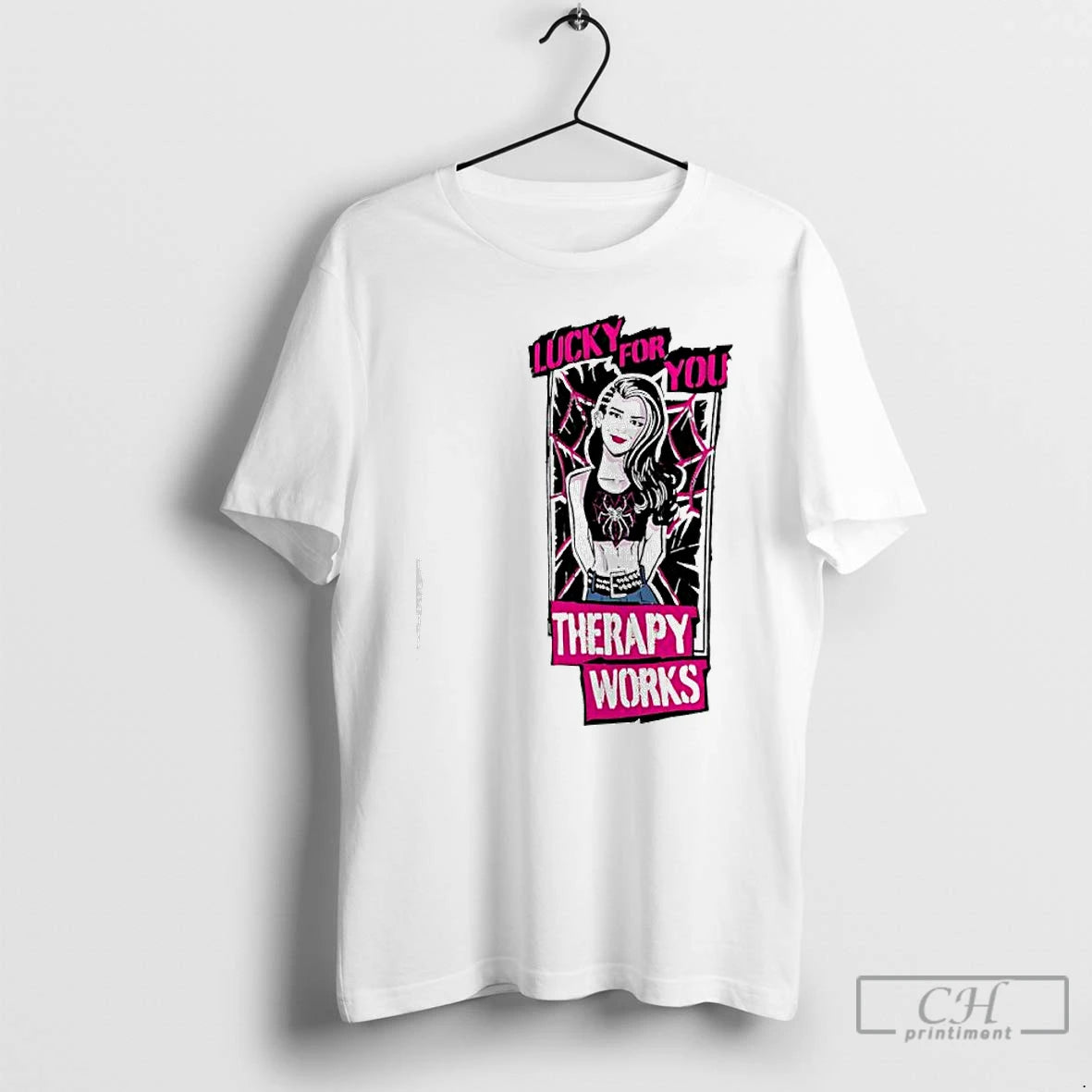 Classic Aj Lee Therapy Works Lucky For You Graphic T-Shirts, Hoodie, Sweatshirt | AU18TeeNovaLab.com