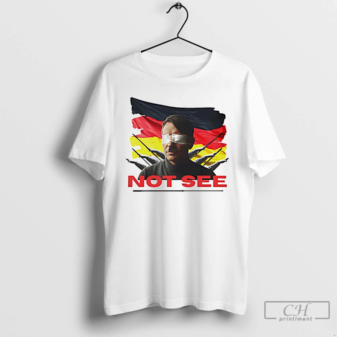 Classic Adolf Hitler Not See Flag Of Germany T Shirts