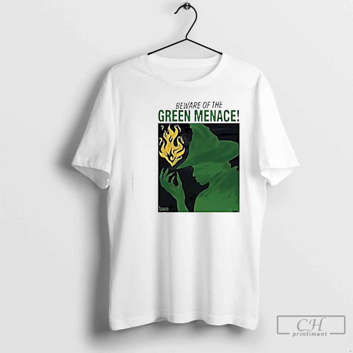 Classic Beware Of The Green Menace Elphaba Wicked Circle T-Shirts, Hoodie, Sweatshirt | AU18TeeNovaLab.com
