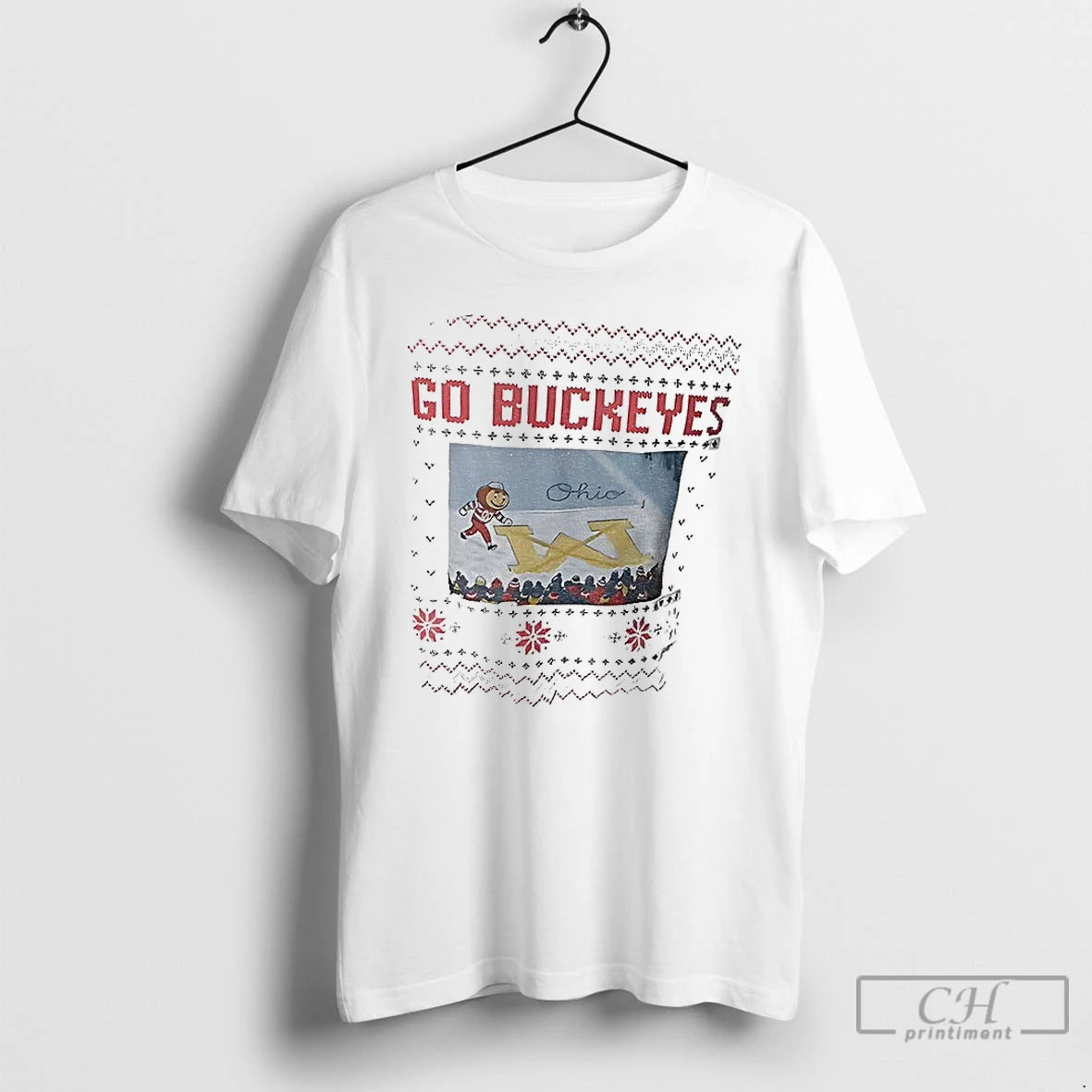 Classic Brutus Buckeye Ohio Snow Brutus Crosses Out Michigan Cartoon T-Shirts, Hoodie, Sweatshirt | AU18TeeNovaLab.com