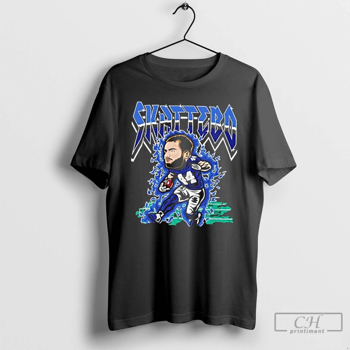 Classic Cam Skattebo New York Giants Fire T Shirts