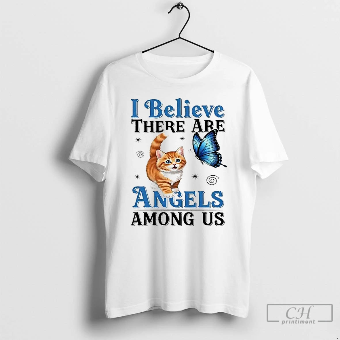Classic Cat I Believe There Are Angels Among Us T-Shirts, Hoodie, Sweatshirt | AU18TeeNovaLab.com