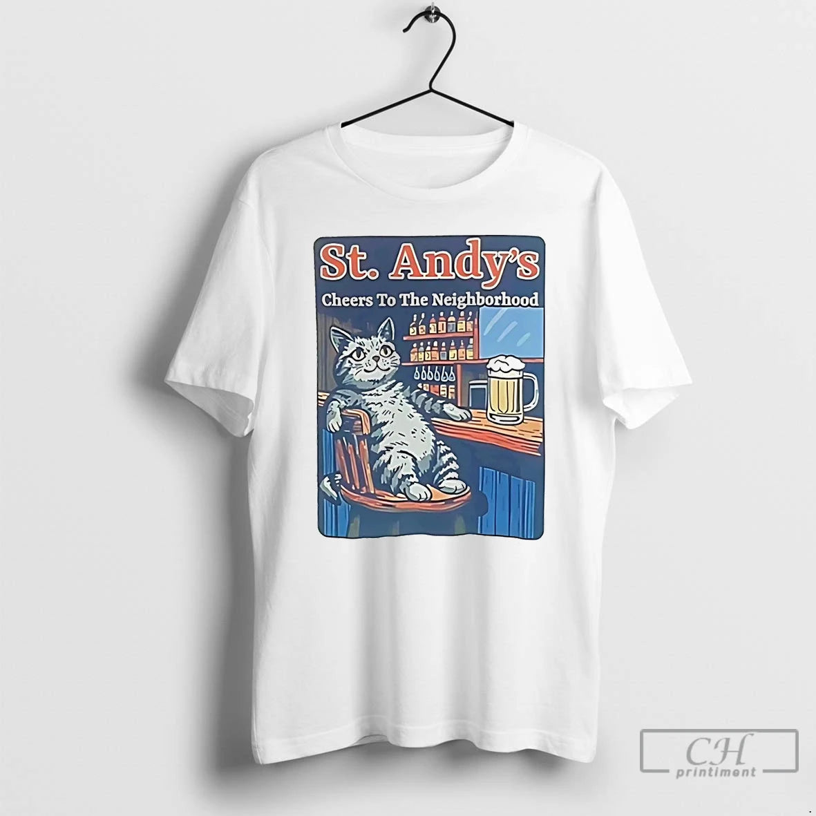 Classic Cat St Andys Cheers To The Neighborhood T-Shirts, Hoodie, Sweatshirt | AU18TeeNovaLab.com