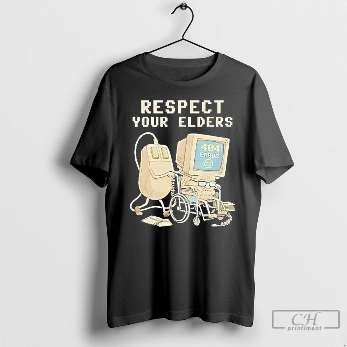 Classic Computer Tech 404 Error Hilarious Respect Your Elders T-Shirts, Hoodie, Sweatshirt | AU18TeeNovaLab.com