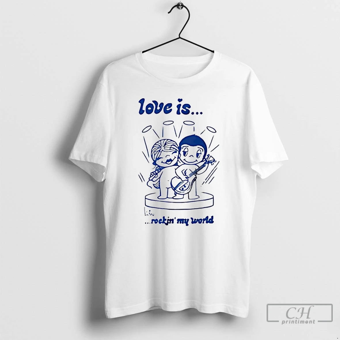 Classic Couple Love Is Rockin My World T-Shirts, Hoodie, Sweatshirt | AU18TeeNovaLab.com