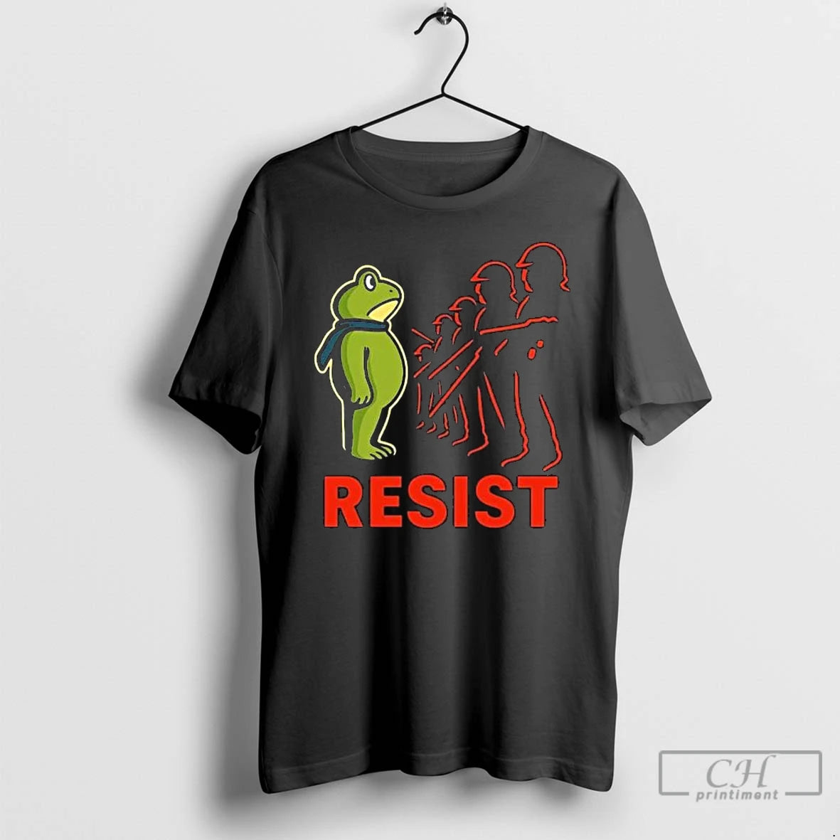 Classic Courage Vs Power Protest Portland Frog Resist Retro 2025 Long Sleve T Shirts