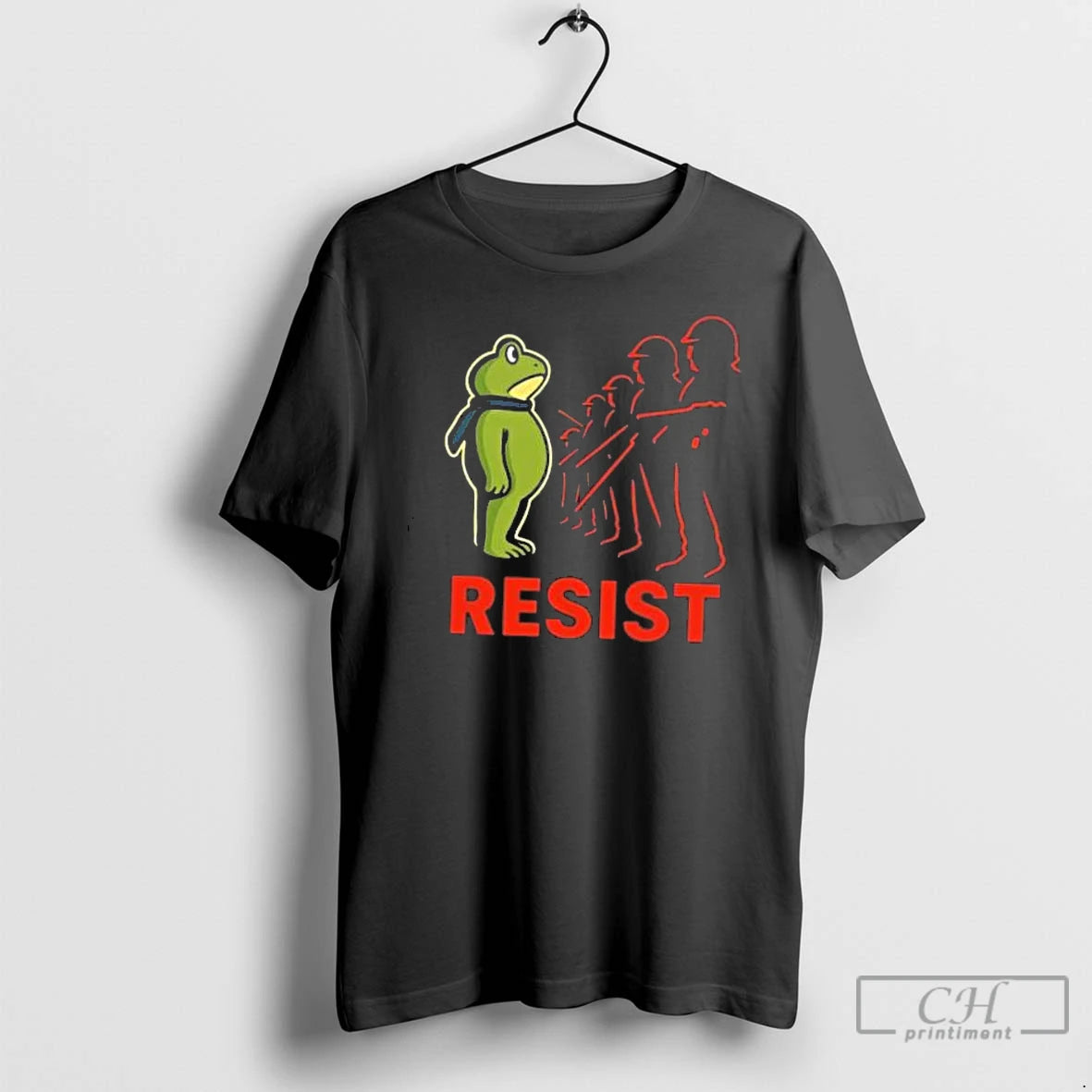 Classic Courage Vs Power Protest Portland Frog Resist Retro 2025 T Shirts
