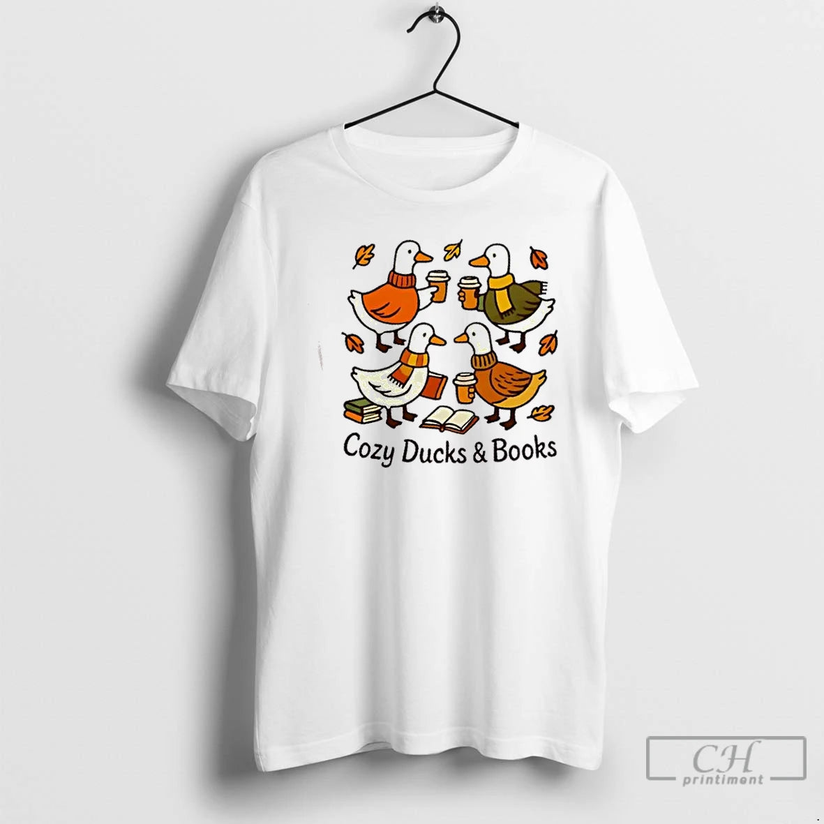 Classic Cozy Ducks And Books T Shirts
