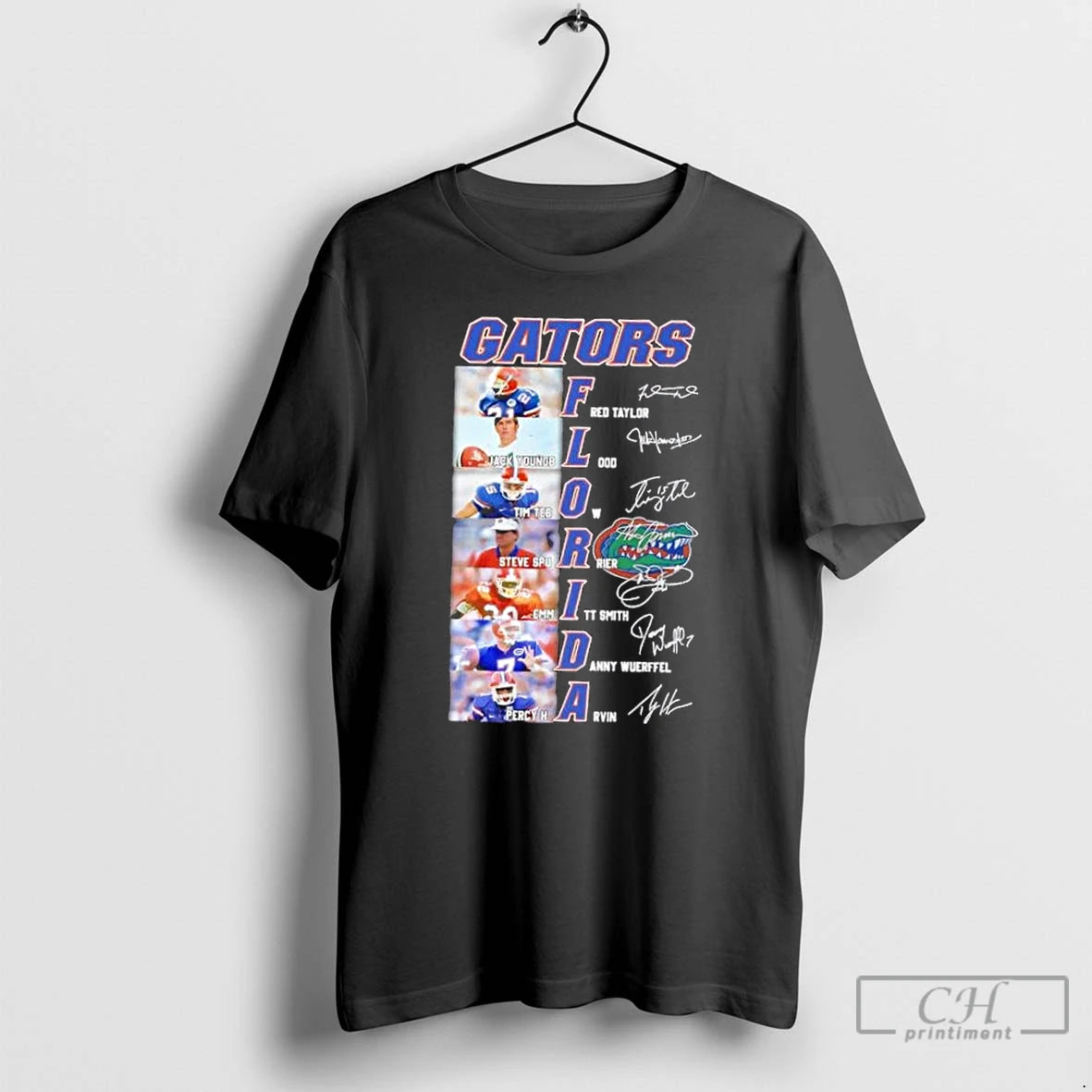 Classic Florida Gators Fred Taylor Youngblood Tebow Spurrier Emmitt Danny Harvin Names Signatures T Shirts Hoodie, Sweatshirt