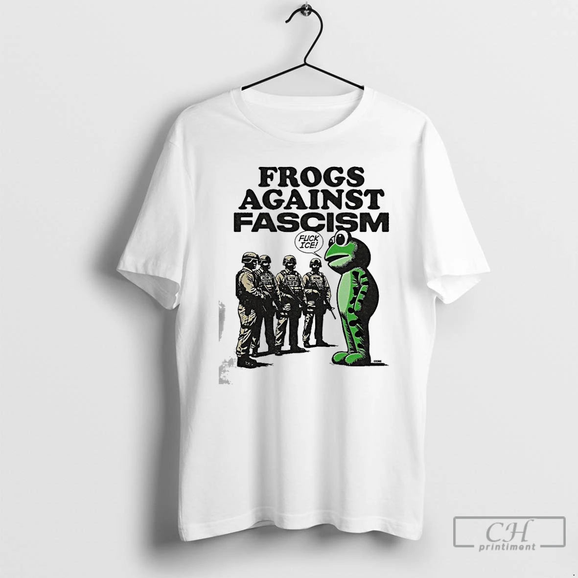 Classic Frog Against Fascism Fuck Ice Portland Frog 2025 T Shirts