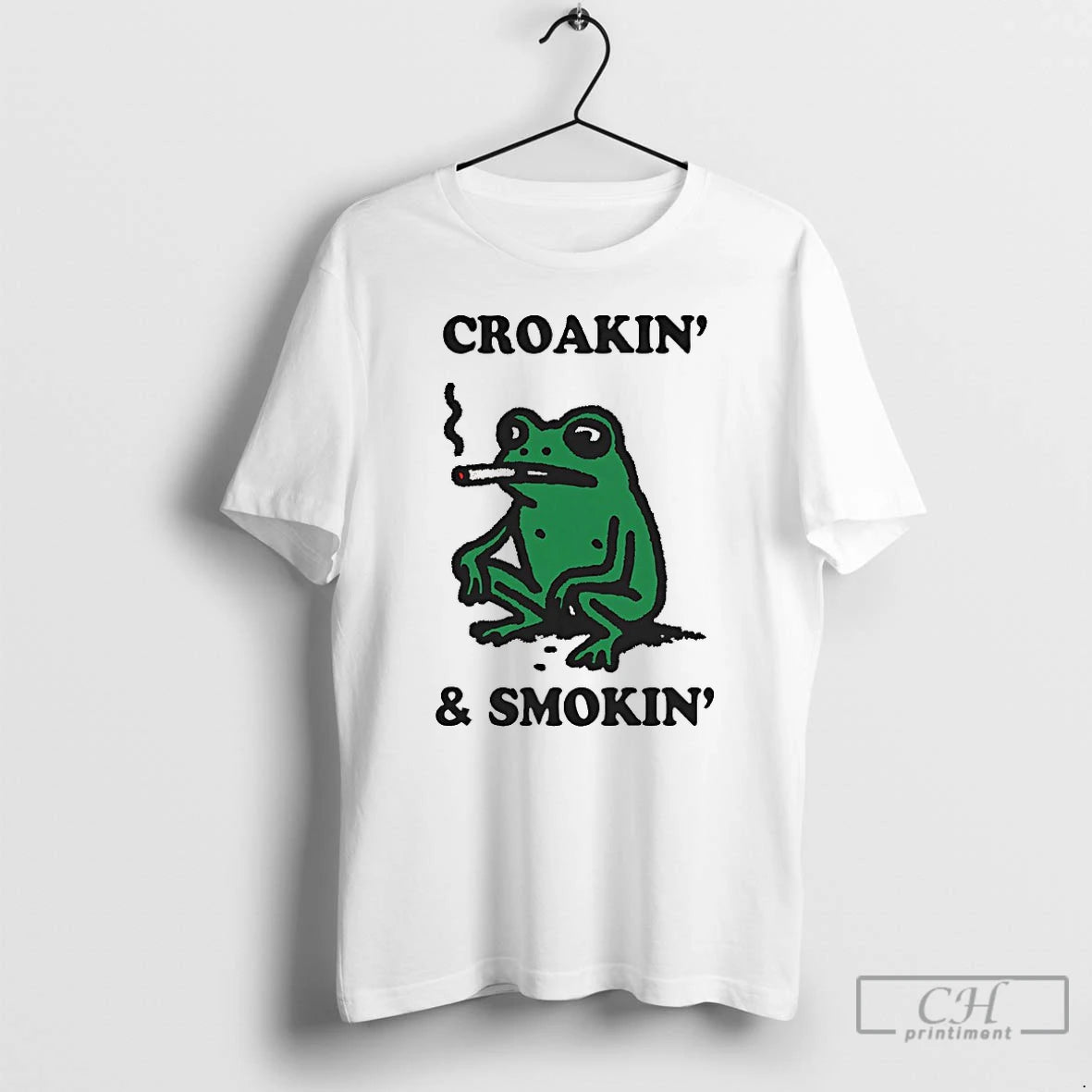 Classic Frog Croakin And Smokin T Shirts