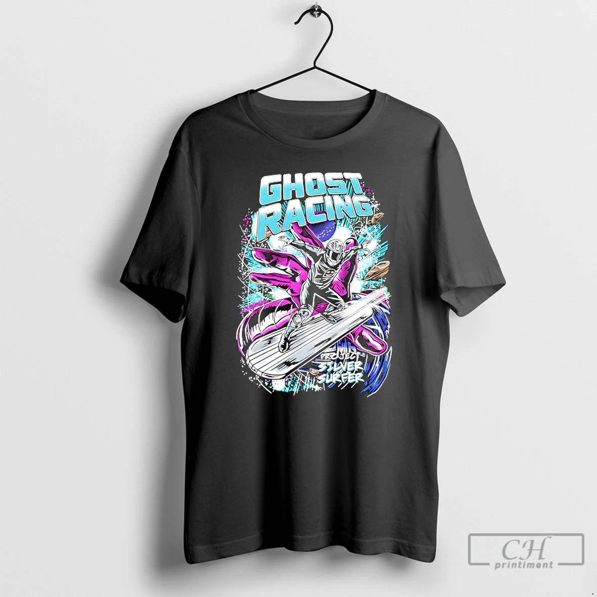 Classic Ghostracing Project Silver Surfer The Destroyer Of Planets T-Shirts, Hoodie, Sweatshirt | AU18TeeNovaLab.com
