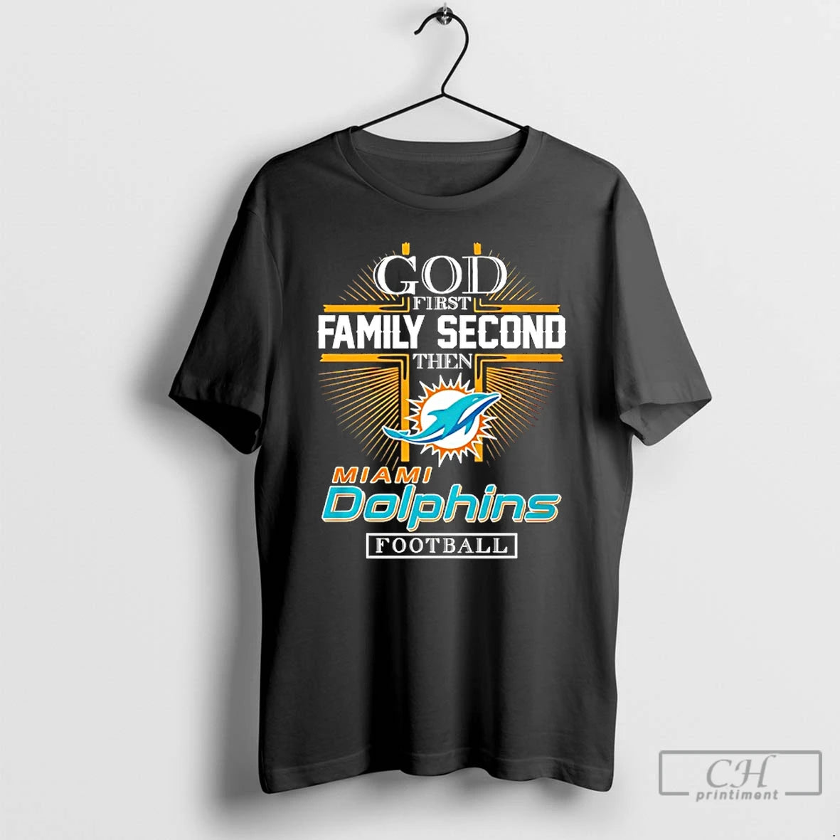 Classic God First Family Second Then Miami Dolphins Football 2025 T-Shirts, Hoodie, Sweatshirt | AU18TeeNovaLab.com