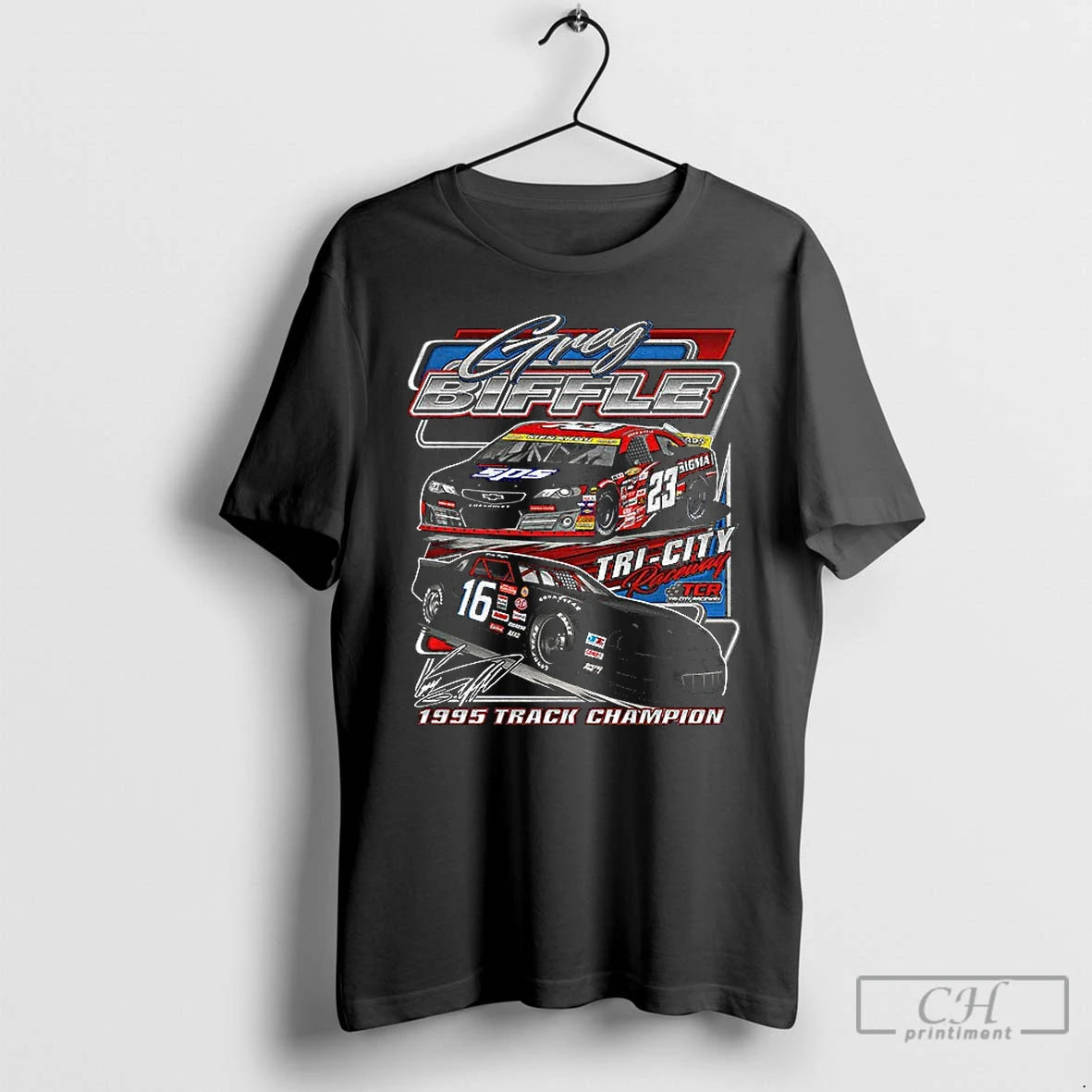 Classic Greg Biffle Tri City Raceway 1995 Track Champion Signature