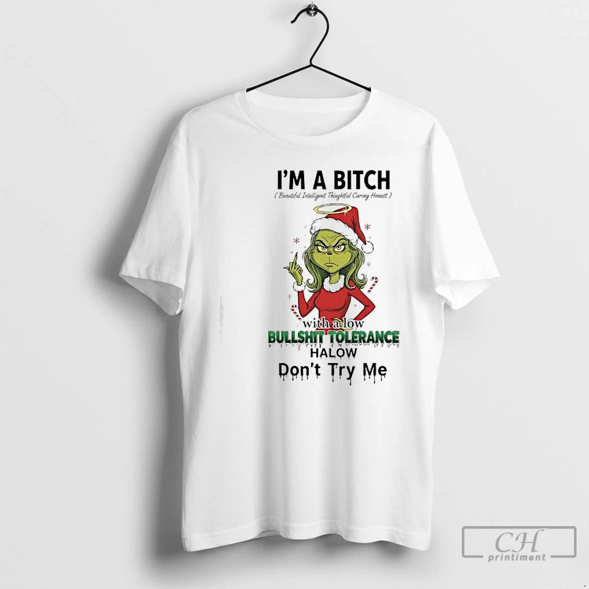 Classic Grinch Xmas With A Low Bullshit Tolerance Www Halow Dont Try Me T Shirts Hoodie, Sweatshirt | AU18TeeNovaLab.com