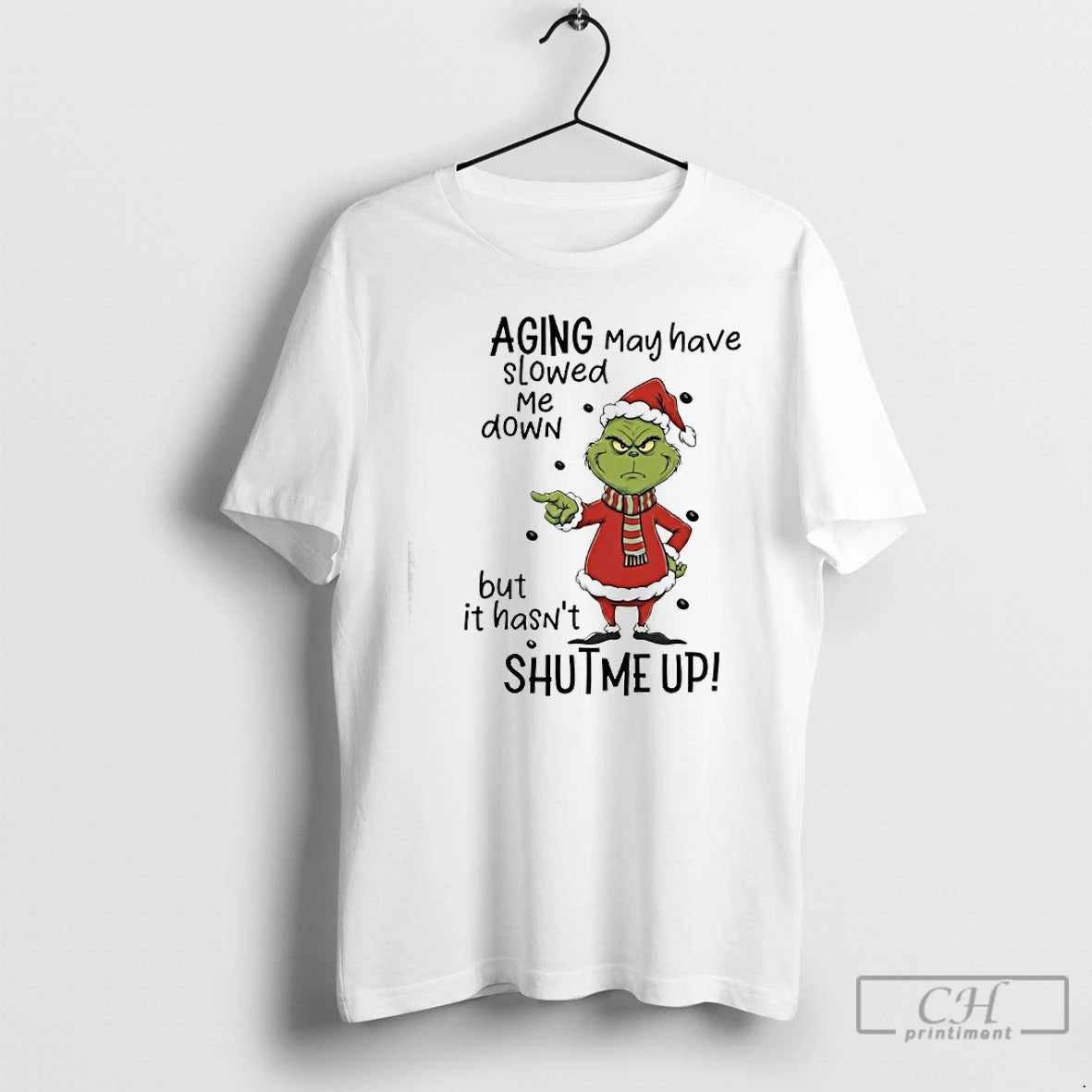 Classic Grinch Aging May Have Slowed Me Down But It Hasnt Shut Me Up T-Shirts, Hoodie, Sweatshirt | AU18TeeNovaLab.com