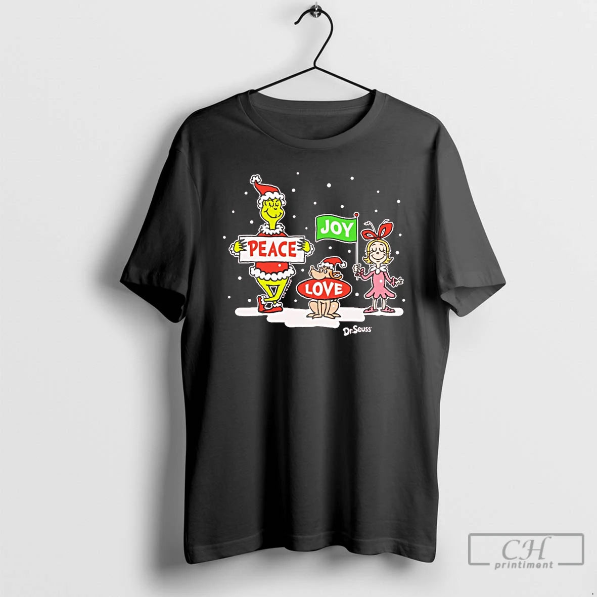 Classic Grinch And Friends Peace Love Joy Christmas T Shirts