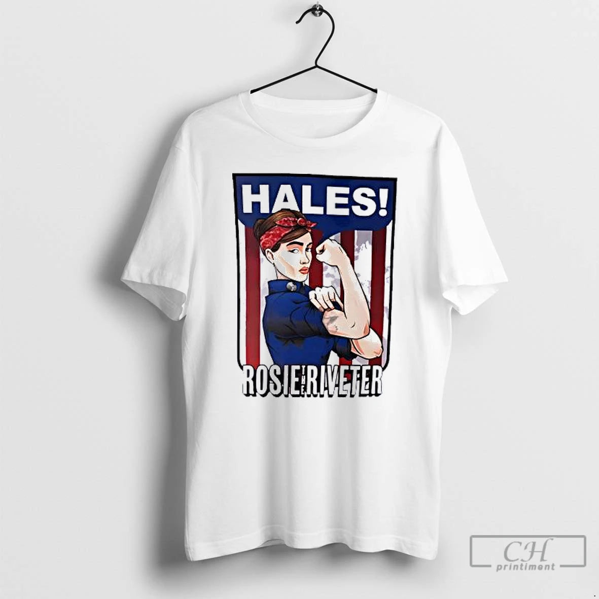 Classic Hales Rosie The Riveter Strong Girl Posing Muscle T-Shirts, Hoodie, Sweatshirt | AU18TeeNovaLab.com