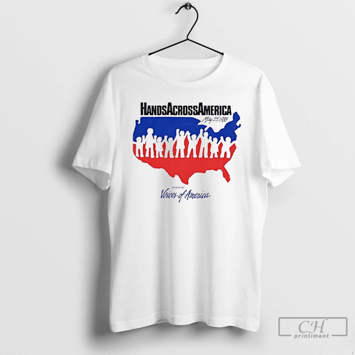 Classic Hands Across America May 25 1986 Sung By The Voices Of America T Shirts Hoodie, Sweatshirt | AU18TeeNovaLab.com