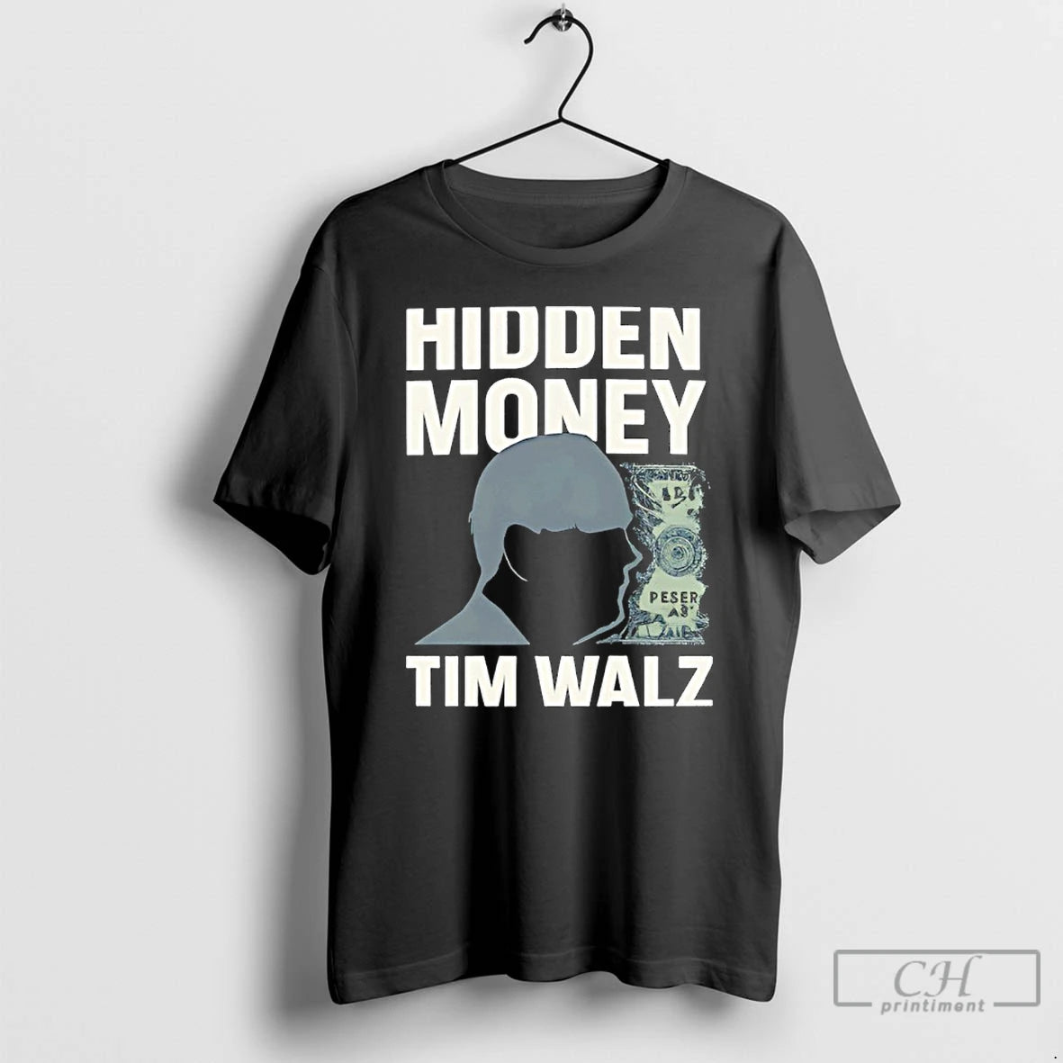 Classic Hidden Money Tim Walz Graphic T-Shirts, Hoodie, Sweatshirt | AU18TeeNovaLab.com