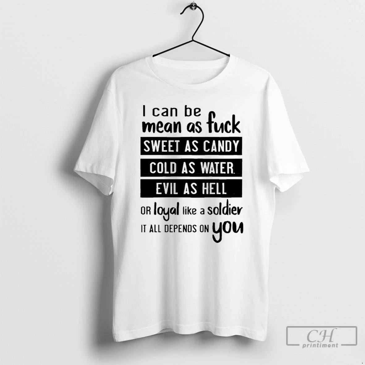 Classic I Can Be Mean As Fuck Sweet As Candy Cold As Water Evil As T-Shirts, Hoodie, Sweatshirt | AU18TeeNovaLab.com