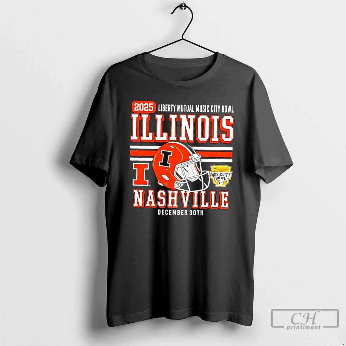 Classic Illinois Fighting Illini Football Adult 2025 Liberty Mutual Music City Bowl T Shirts Sweater Hoodie, Sweatshirt