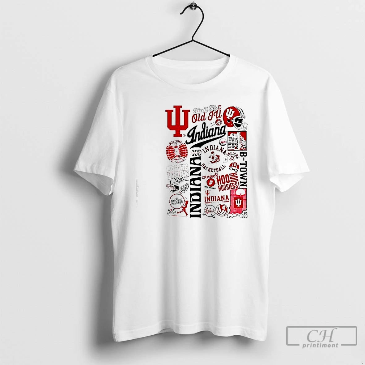 Classic Indiana Basketball Hail To Old Scatter Logo