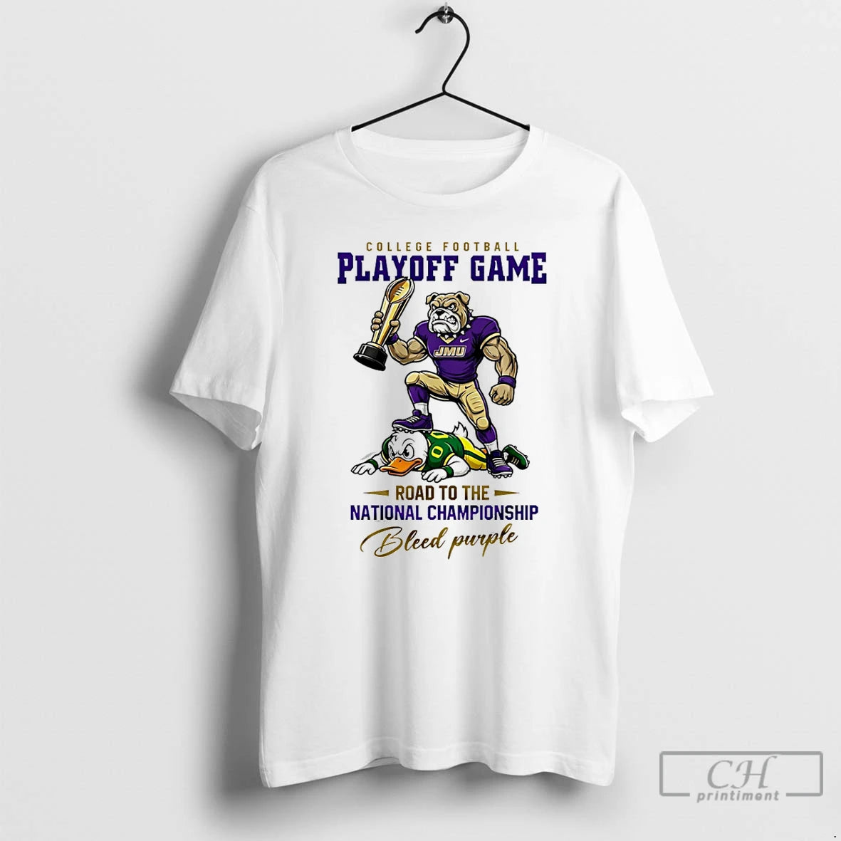 Classic James Madison Dukes 2025 26 Cfp Road To The National Championship Bleed Purple Mascot T-Shirts, Hoodie, Sweatshirt