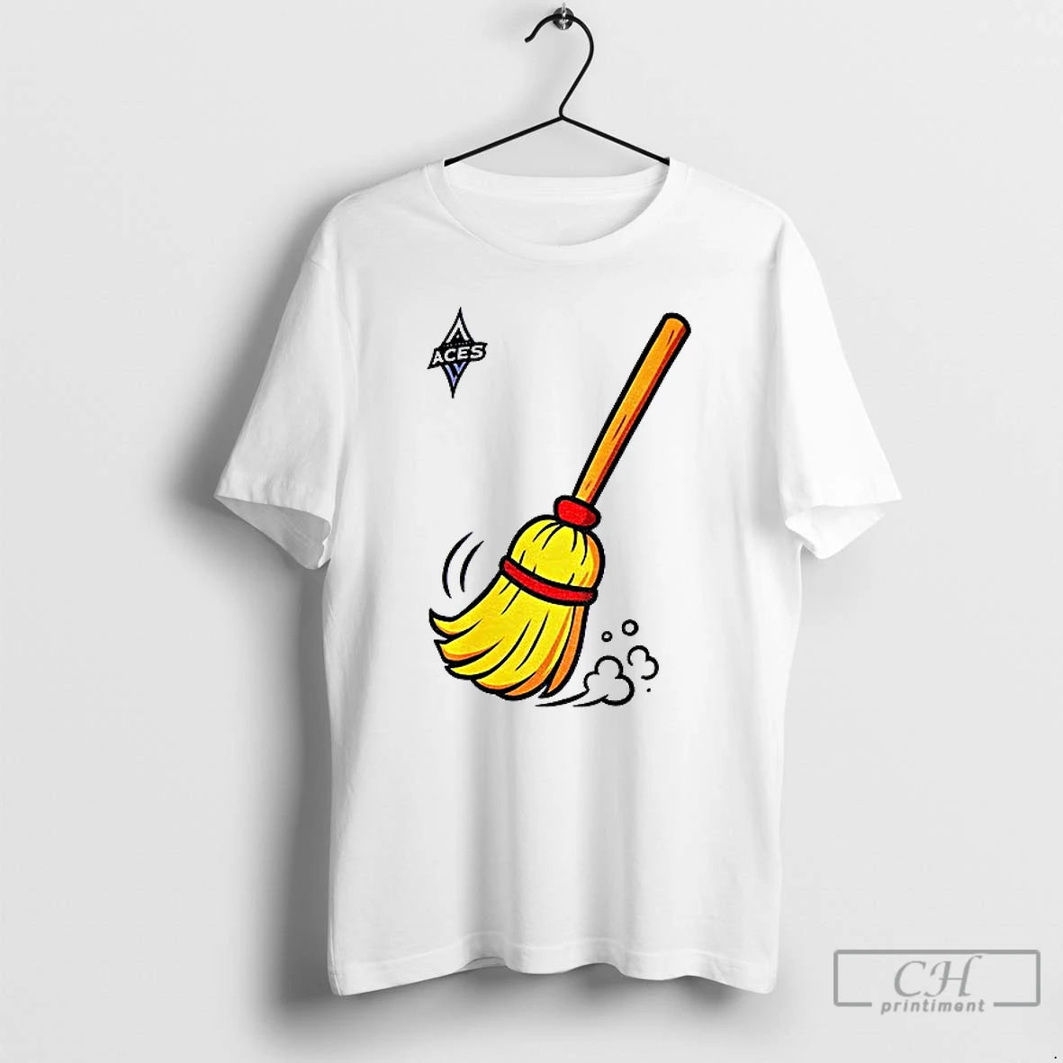 Classic Las Vegas Aces Broom Sweep T Shirts