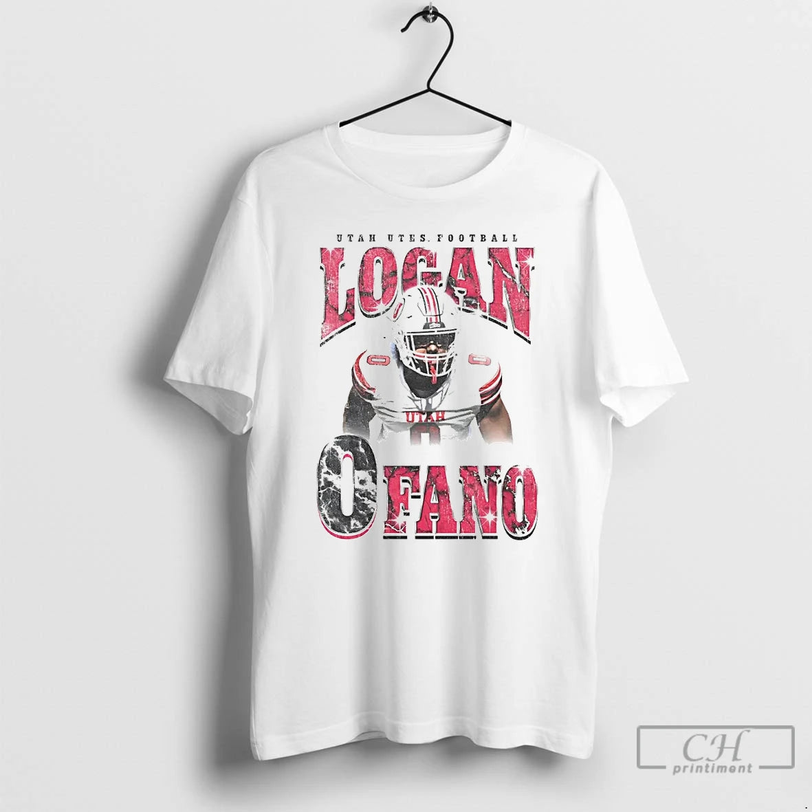 Classic Logan Fano 90s Portrait Utah Utes Football T Shirts