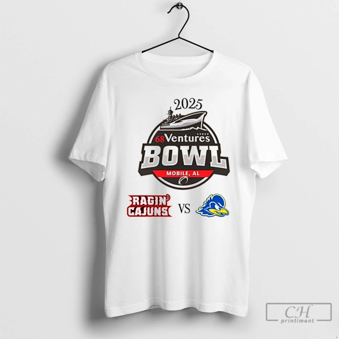 Classic Louisiana Ragin Cajuns Vs Delaware Fightin Blue Hens 2025 68 Ventures Bowl Matchup T-Shirts, Hoodie, Sweatshirt