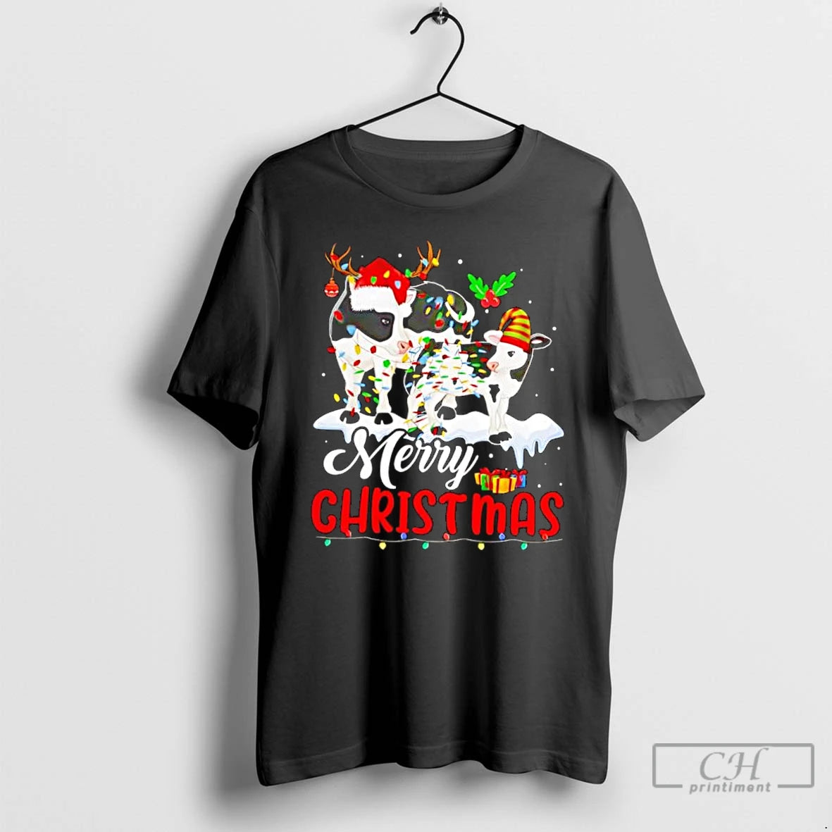 Classic Merry Christmas Cow T-Shirts, Hoodie, Sweatshirt | AU18TeeNovaLab.com
