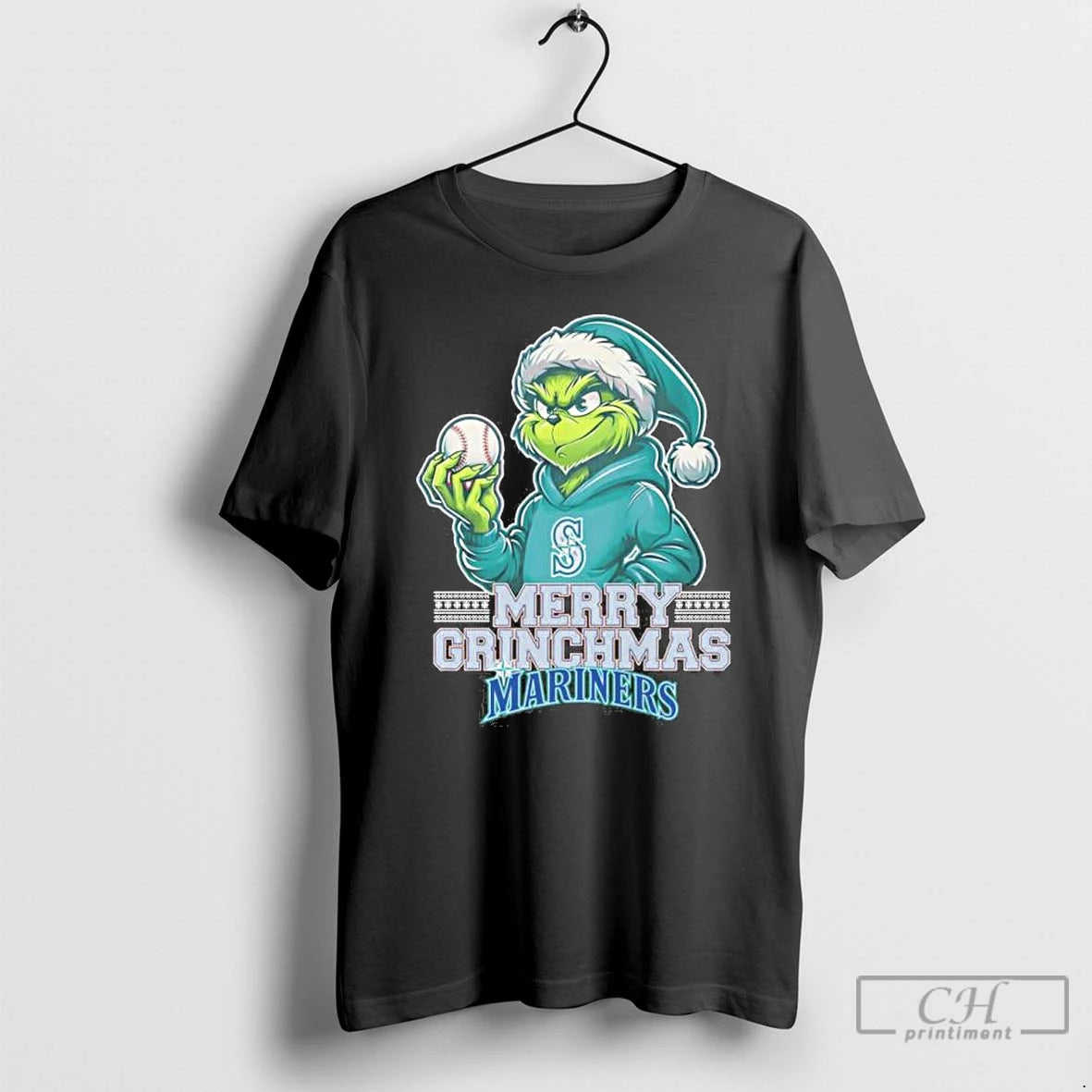 Classic Merry Grinchmas Grinch Seattle Mariners Christmas T Shirts