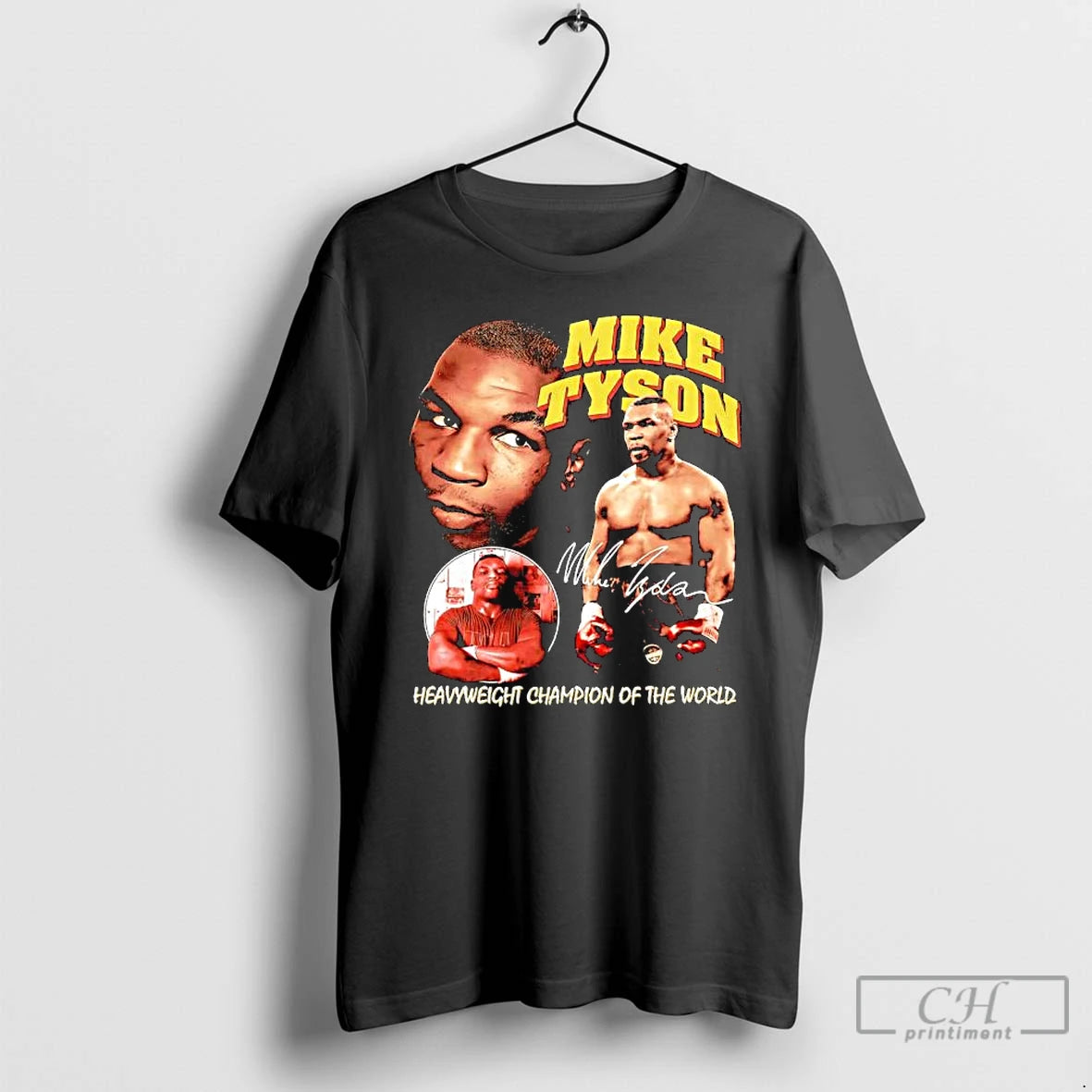 Classic Mike Tyson Graphic Heavyweight Champion Of The World Signature T-Shirts, Hoodie, Sweatshirt | AU18TeeNovaLab.com