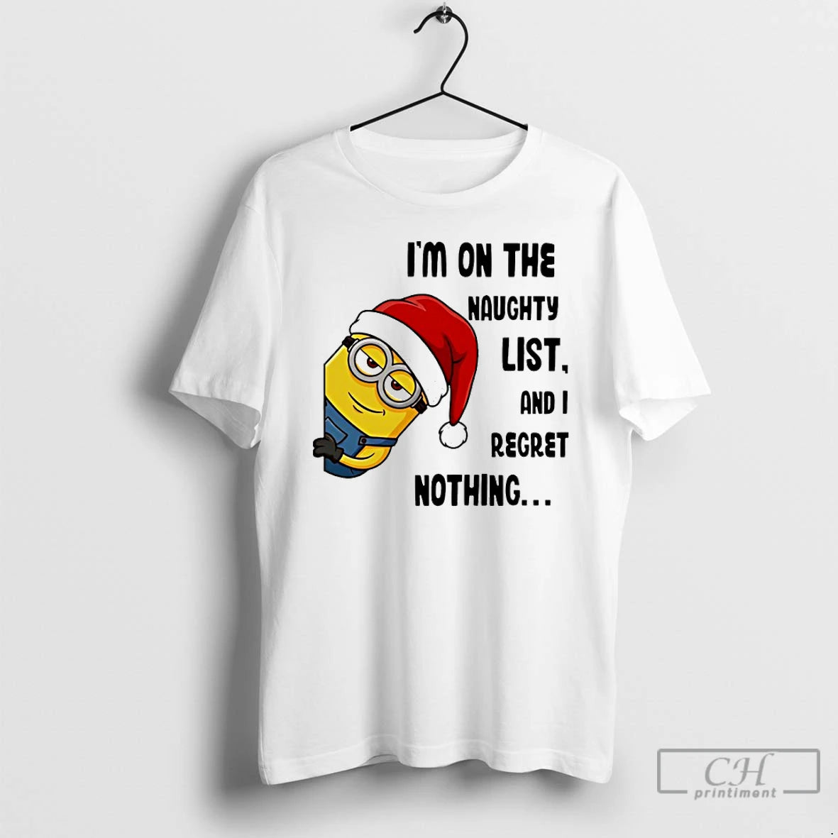 Classic Minion Santa Im On The Naughty List And I Regret Nothing T Shirts Sweater Hoodie, Sweatshirt | AU18TeeNovaLab.com