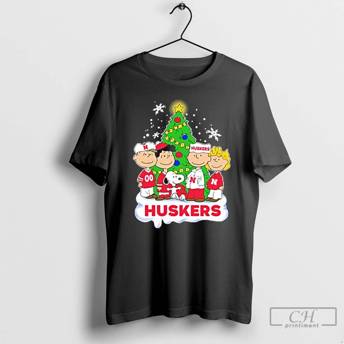 Classic Nebraska Cornhuskers X The Peanuts Merry Christmas T Shirts