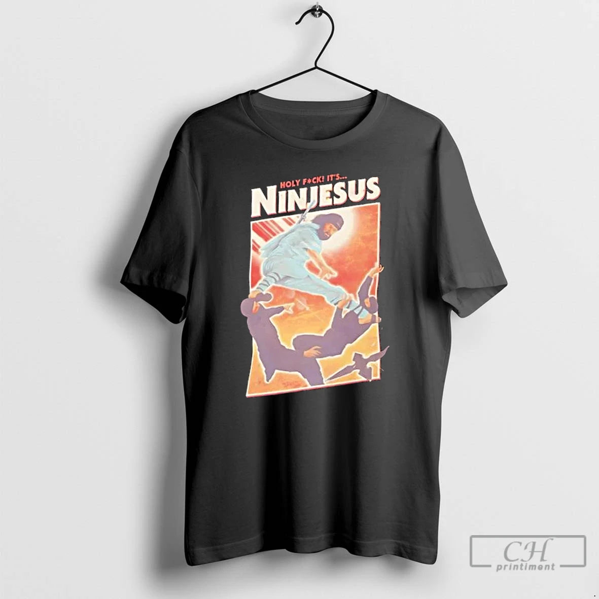 Classic Ninjesus Holy Fuck Parody Funny Adult T-Shirts, Hoodie, Sweatshirt | AU18TeeNovaLab.com
