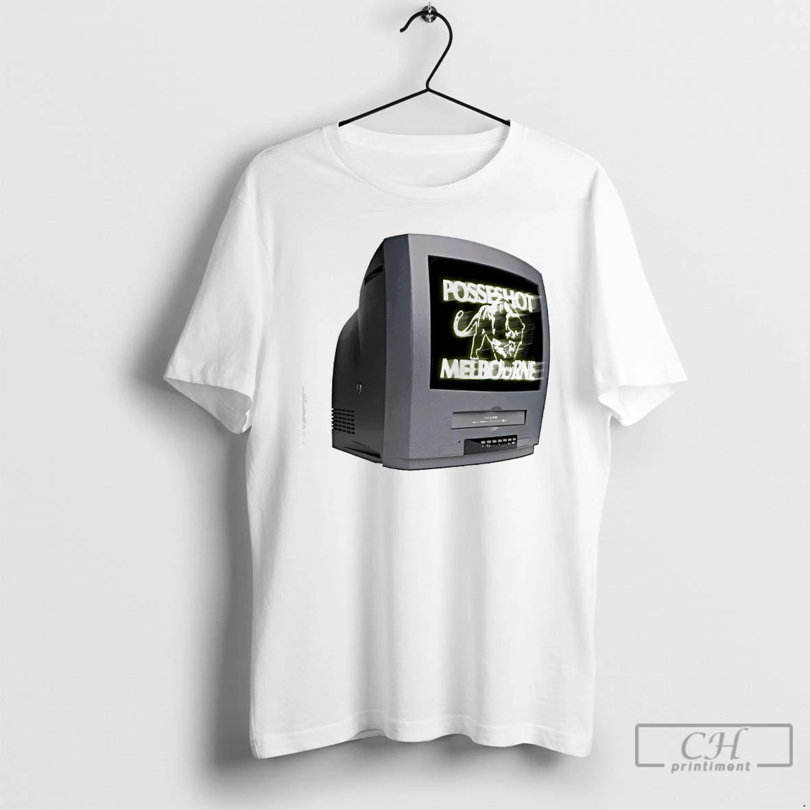 Classic Posseshot Melbourne Tv Glow Front Print T-Shirts, Hoodie, Sweatshirt | AU18TeeNovaLab.com