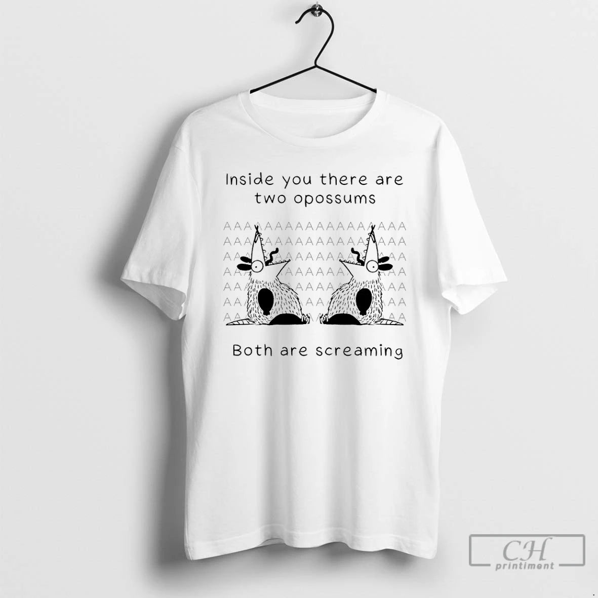Classic Possums Inside You There Are Two Opossums Both Are Screaming T-Shirts, Hoodie, Sweatshirt | AU18TeeNovaLab.com