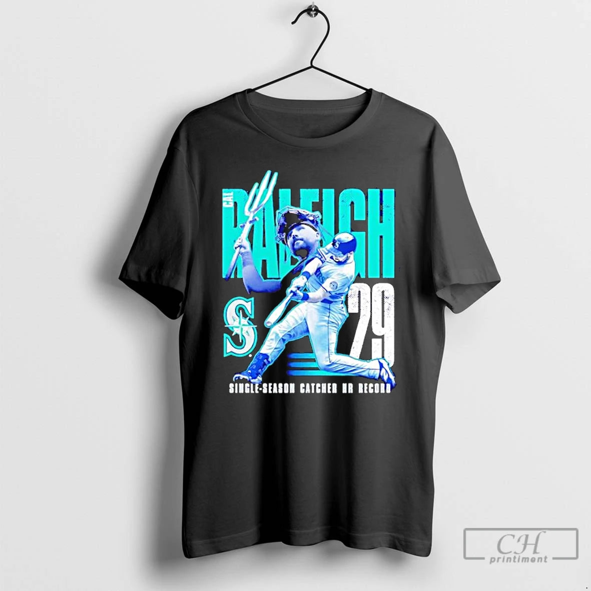 Classic Postseason Cal Raleigh Seattle Mariners Catcher Home Run Record T Shirts