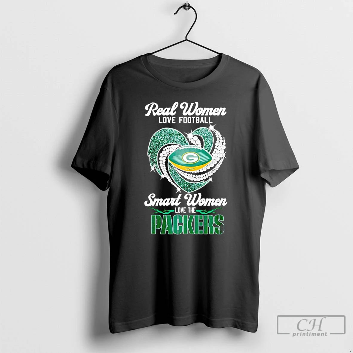 Classic Real Women Love Football Smart Women Love The Green Bay Packers T Shirts