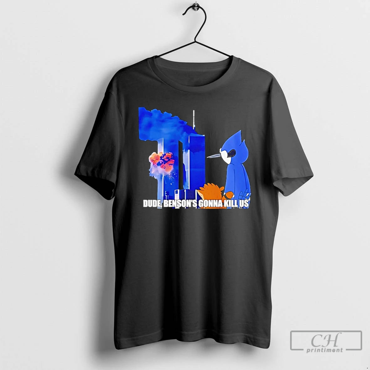 Classic Regular Show 911 Meme Dude Bensons Gonna Kill Us T-Shirts, Hoodie, Sweatshirt | AU18TeeNovaLab.com