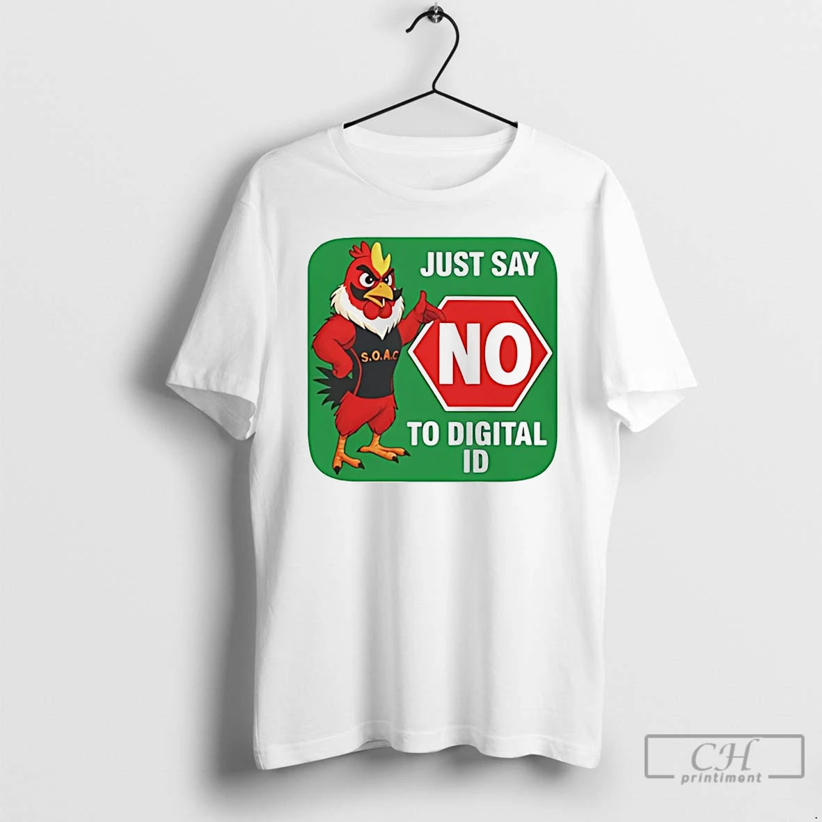 Classic Soar Chicken Just Say No To Digital Id T-Shirts, Hoodie, Sweatshirt | AU18TeeNovaLab.com