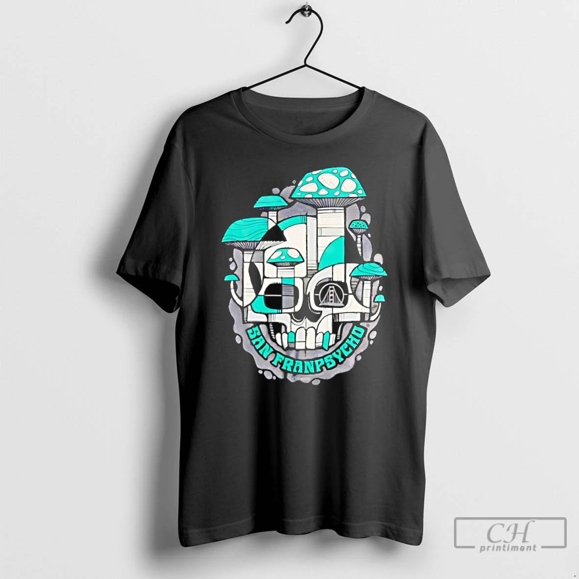 Classic San Franpsycho Skulls And Mushrooms T-Shirts, Hoodie, Sweatshirt | AU18TeeNovaLab.com