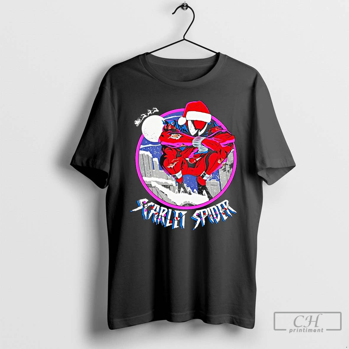 Classic Scarlet Spider Santa Christmas T-Shirts, Hoodie, Sweatshirt | AU18TeeNovaLab.com