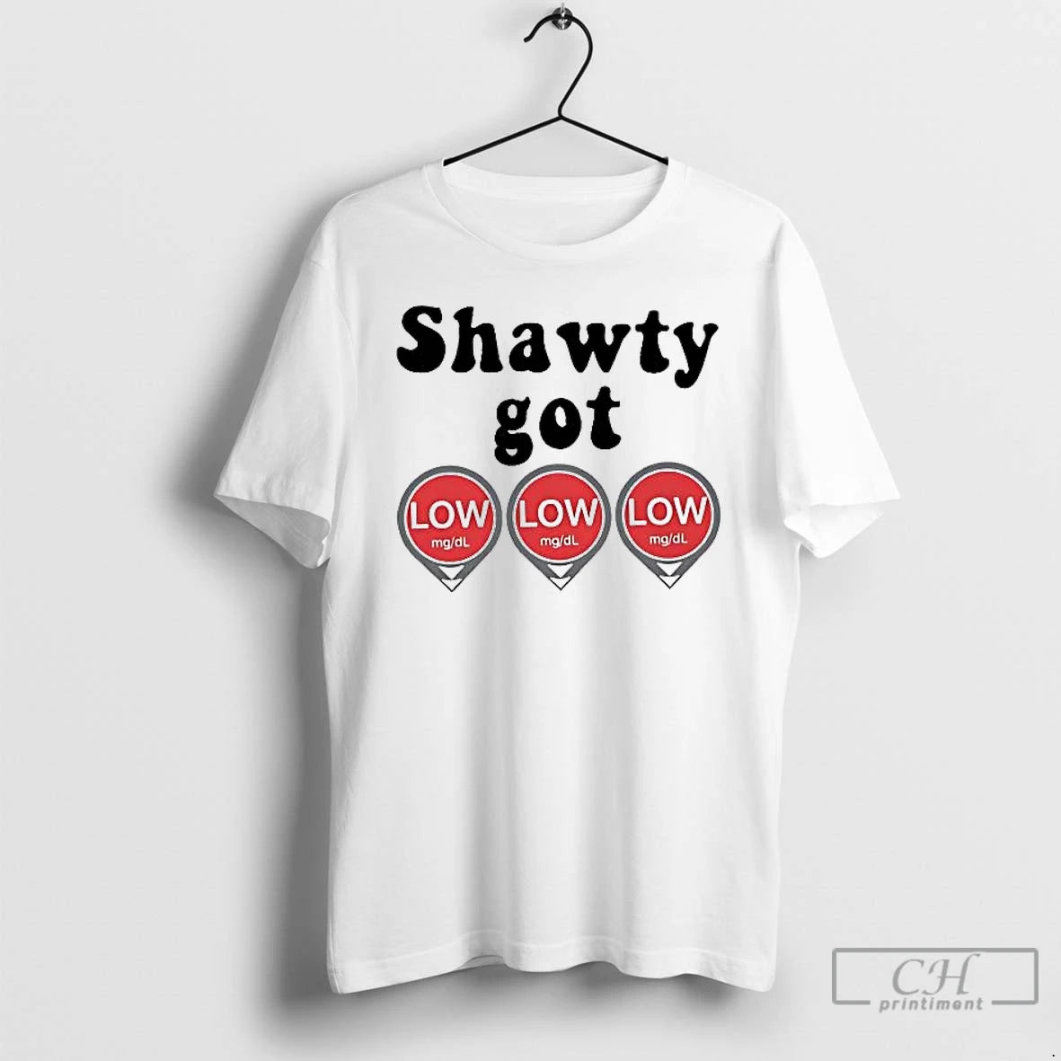 Classic Shawty Got Low Diabetes T-Shirts, Hoodie, Sweatshirt | AU18TeeNovaLab.com