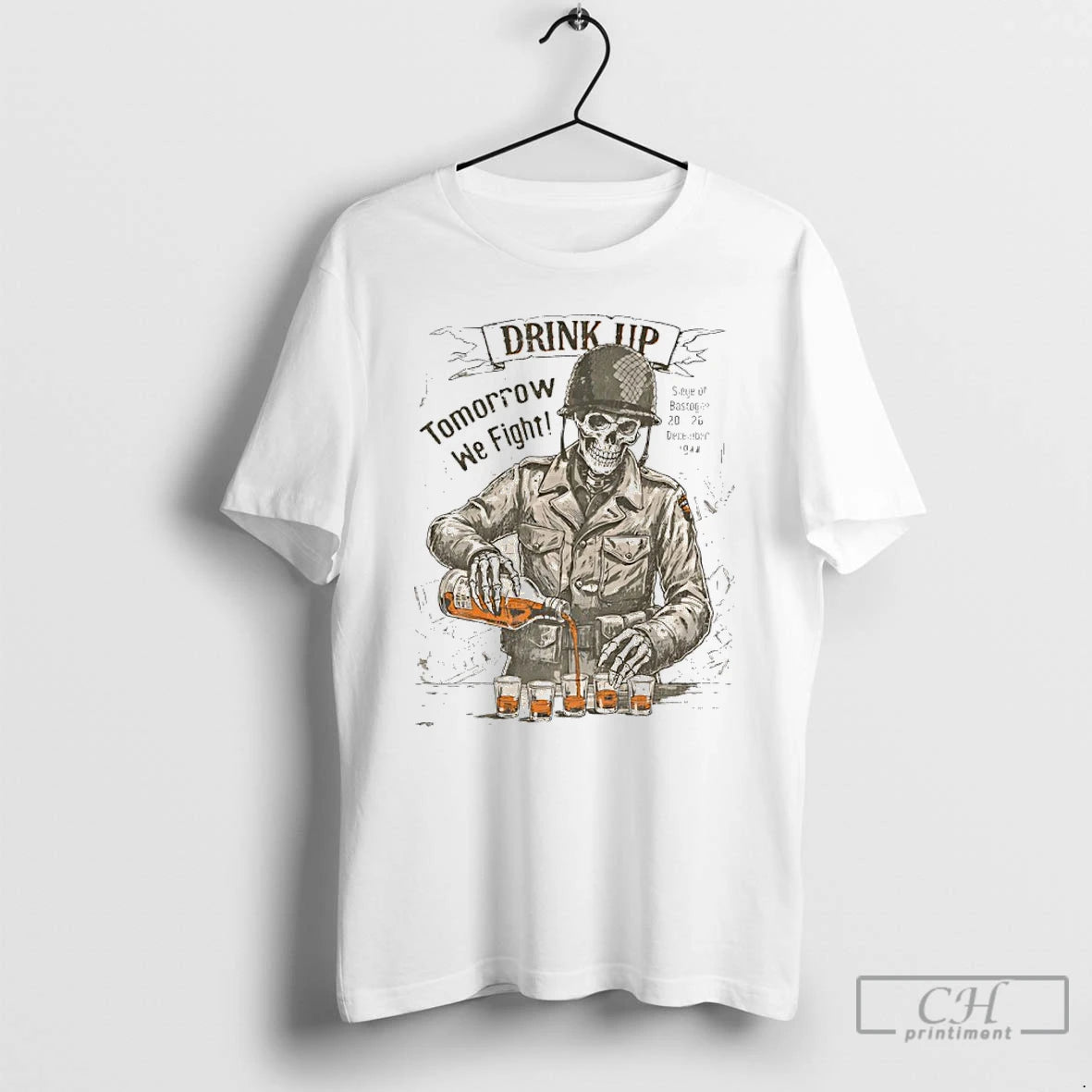 Classic Skeleton Drink Up Tomorrow We Fight T-Shirts, Hoodie, Sweatshirt | AU18TeeNovaLab.com